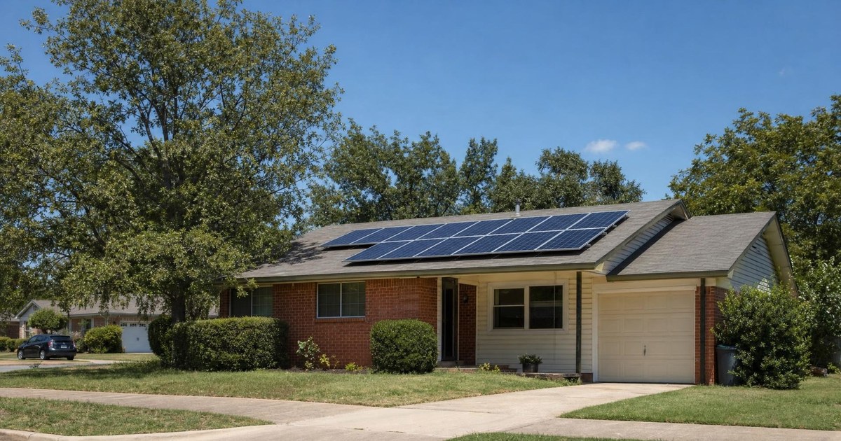 Oklahoma Solar Net Metering: Why Monthly Surplus Uses Avoided Cost Rooftop solar on a Oklahoma home